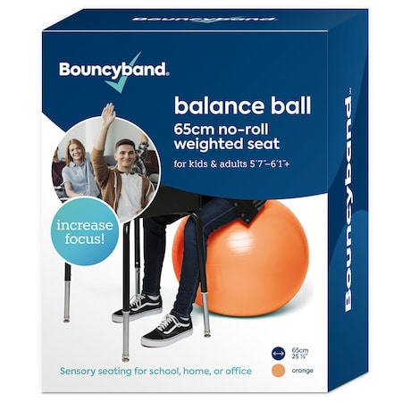 Bouncybands Balance Ball, 65cm, Orange WBS65OR